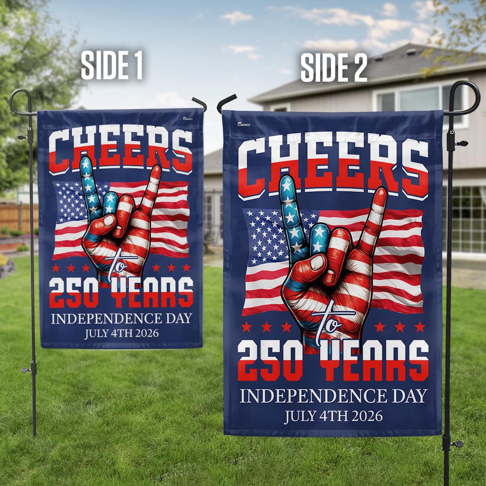 Flagwix American Flag - Cheers To America 250th Anniversary Canvas Flag