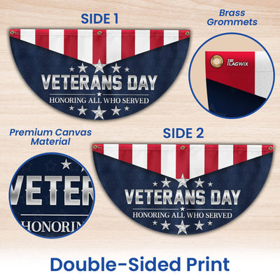 Veterans Day Honoring All Who Served Non-Pleated Fan Flag