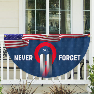 Never Forget 9/11 Patriot Day September 11th Attacks Non-Pleated Fan Flag