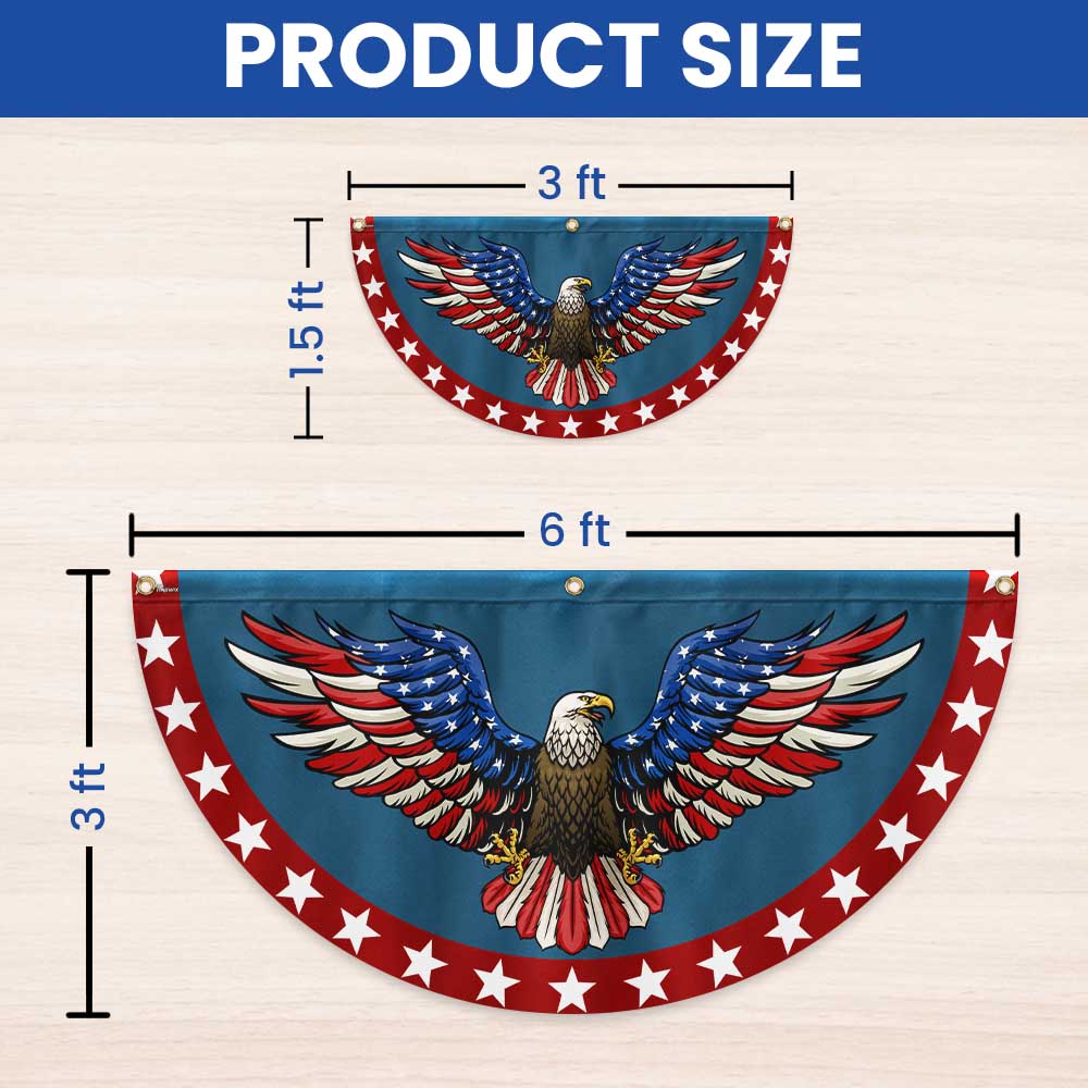 Patriotic Eagle Spread Wings American Non-Pleated Fan Flag