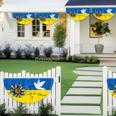Peace For Ukraine Non-Pleated Fan Flag